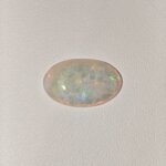 Natural Australian Fire Opal white oval cabochon gemstone OP-013 from Australia