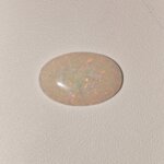 Natural Australian Fire Opal white oval cabochon gemstone OP-014 from Australia