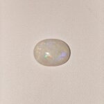 Natural Australian Fire Opal white oval cabochon gemstone OP-016 from Australia
