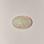 Natural Australian Fire Opal white oval cabochon gemstone OP-020 from Australia