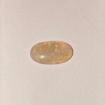 Natural Australian Fire Opal white oval cabochon gemstone OP-022 from Australia