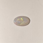 Natural Australian Fire Opal white oval cabochon gemstone OP-023 from Australia