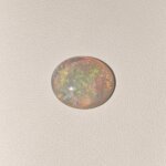 Natural Australian Fire Opal white oval cabochon gemstone OP-024 from Australia