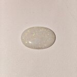 Natural Australian Fire Opal white oval cabochon gemstone OP-027 from Australia
