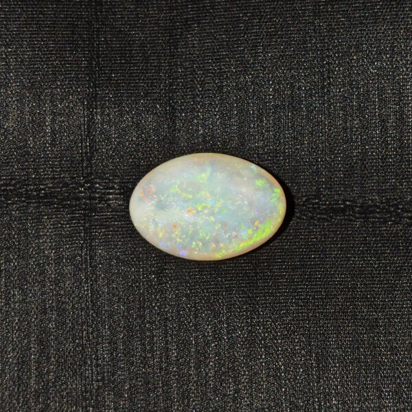 Natural Australian Fire Opal white oval gemstone OPA-002 from Australia
