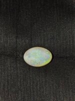 Natural Australian Fire Opal white oval gemstone OPA-002 from Australia