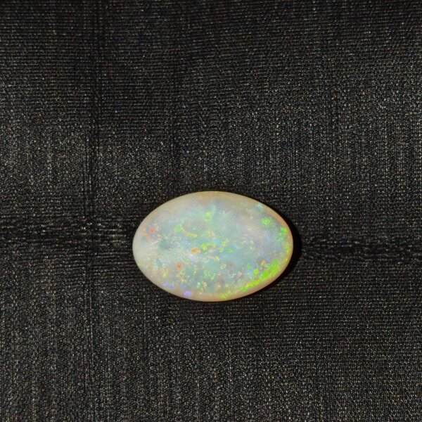 Natural Australian Fire Opal white oval gemstone OPA-002 from Australia