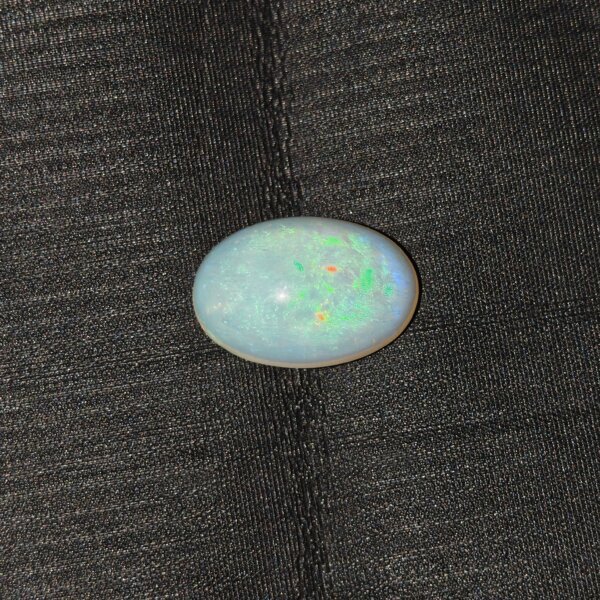 Natural Australian Fire Opal white oval gemstone OPA-005 from Australia