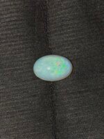Natural Australian Fire Opal white oval gemstone OPA-005 from Australia