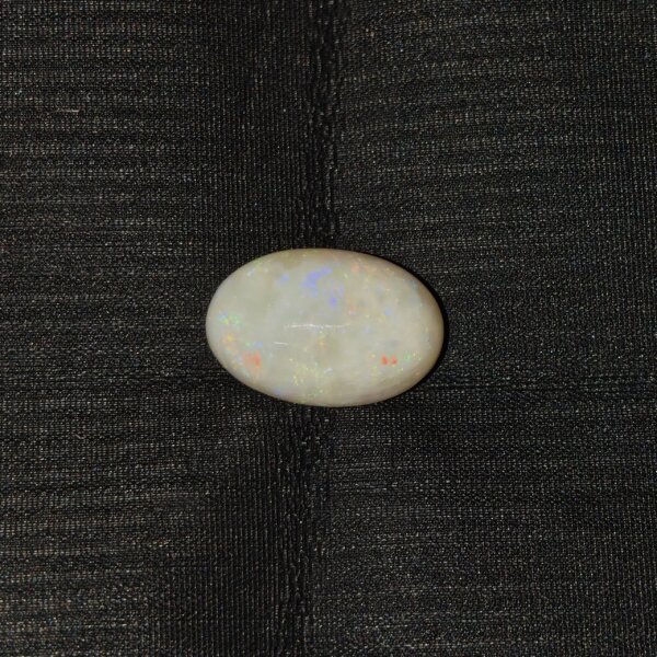 Natural Australian Fire Opal white oval gemstone OPA-001 from Australia