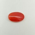 Japanese Coral JCR-007 (Natural Red Coral Munga Stone) featuring a vibrant natural red coral gemstone with smooth polished texture and exceptional organic brilliance.