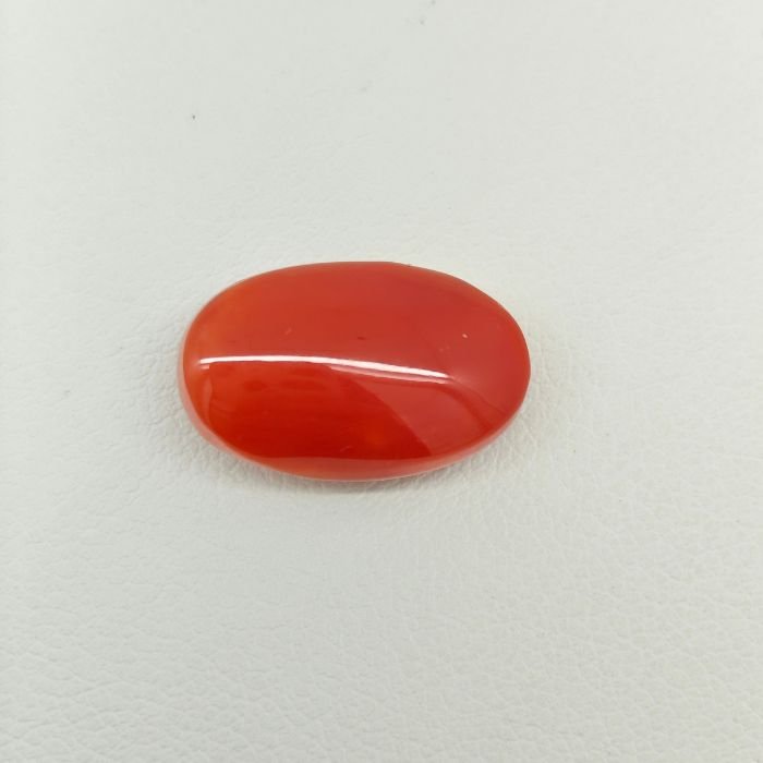 JCR-007 Japanese Coral JCR-007 (Natural Red Coral Munga Stone) featuring a vibrant natural red coral gemstone with smooth polished texture and exceptional organic brilliance.