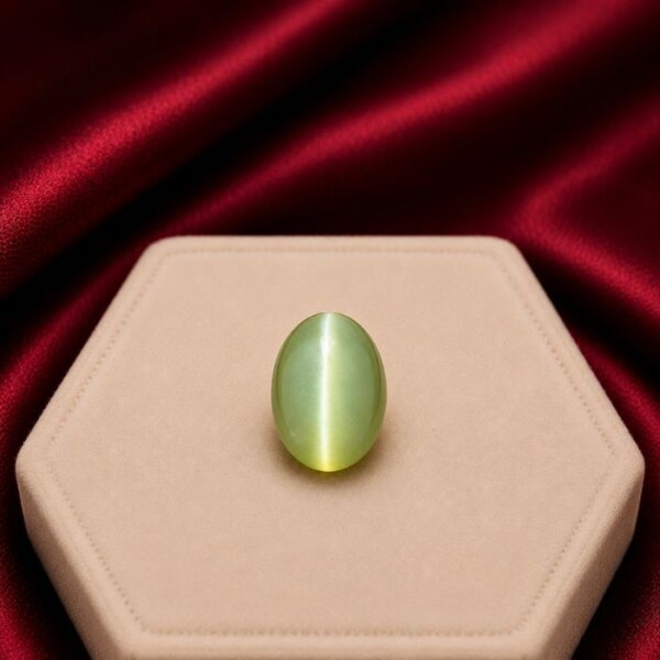 Loose Cat’s Eye Stone featuring a natural gemstone with a striking luminous cat’s eye effect and polished radiant finish.