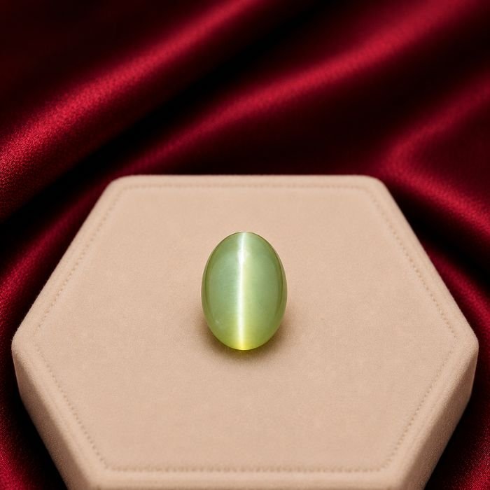 Loose Cat’s Eye Stone featuring a natural gemstone with a striking luminous cat’s eye effect and polished radiant finish.