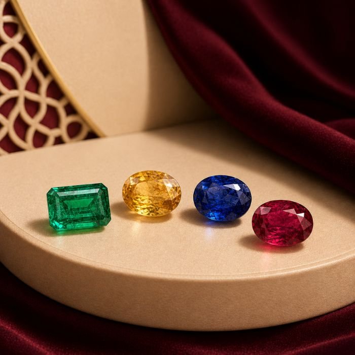 Buy Rashi Ratan Gemstones | Certified Ruby, Blue Sapphire, Emerald, Yellow Sapphire, Diamond, Pearl, Red Coral, Hessonite, Cat's Eye & Opal