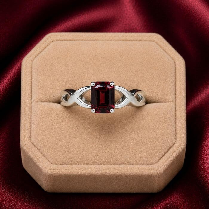 Red Garnet Gemstone featuring rich deep red hues with radiant natural brilliance and polished elegant clarity.