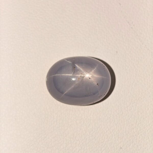 Natural Star Blue Sapphire Oval Cabochon Gemstone with Natural Star Effect