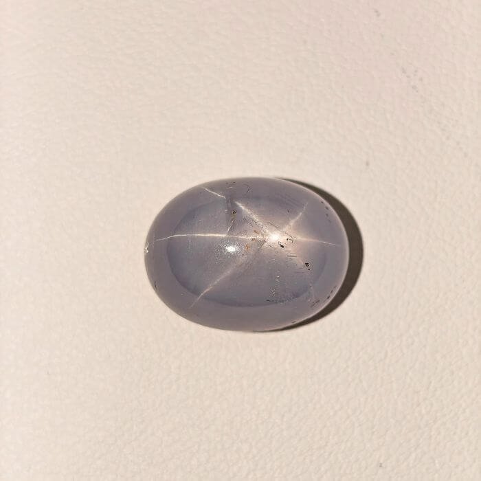 Natural Star Blue Sapphire Oval Cabochon Gemstone with Natural Star Effect