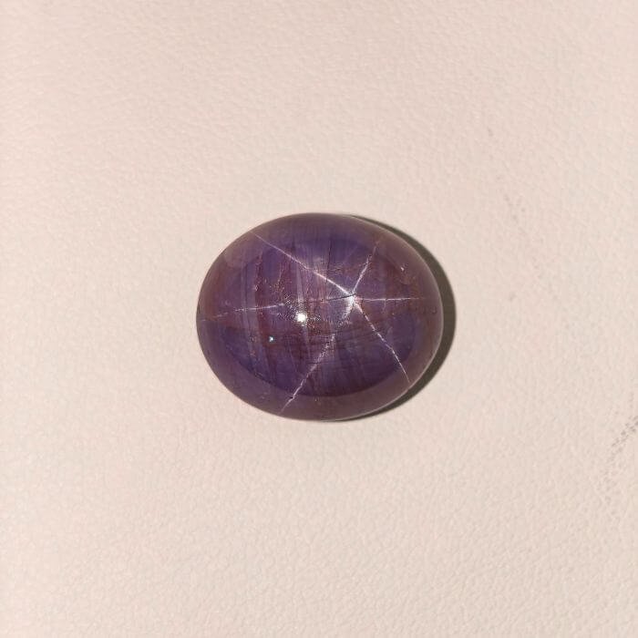 Natural Star Ruby Oval Cabochon Gemstone with Six-Rayed Star Effect Certified Loose Stone