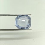 Natural & Certified Ceylon Blue Sapphire – Certified Asscher Cut Blue Sapphire Gemstone - Image 4