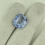 Natural & Certified Ceylon Blue Sapphire – Certified Asscher Cut Blue Sapphire Gemstone - Image 2