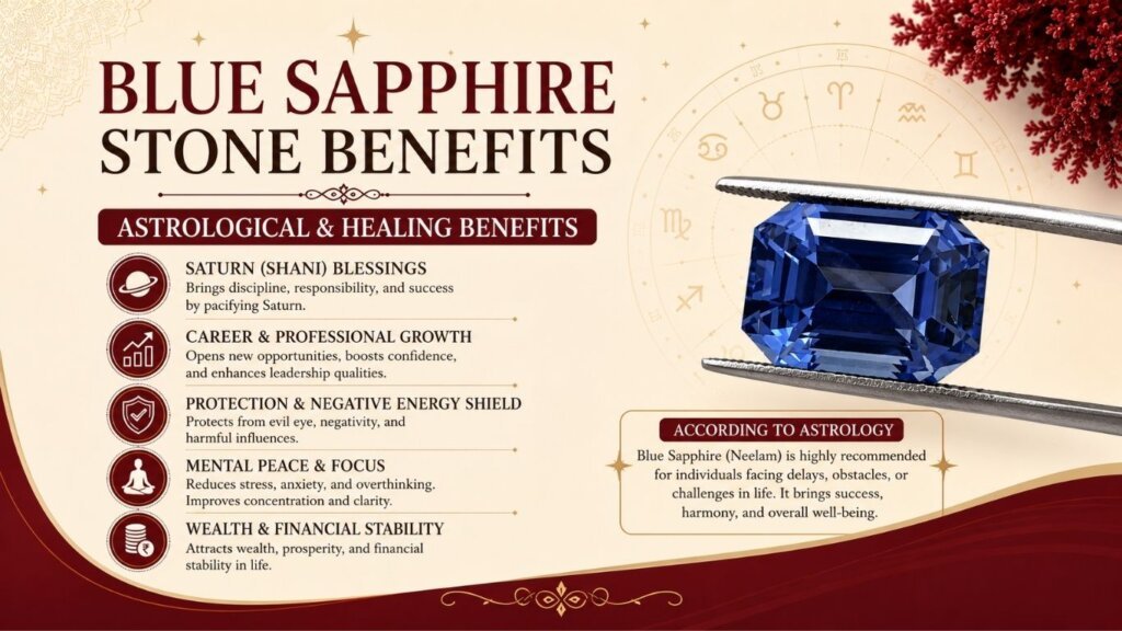 Buy Natural Blue Sapphire (Neelam) for Saturn (Shani) | Certified Original Blue Sapphire Gemstone for Vedic Astrology, Fine Jewellery & Investment