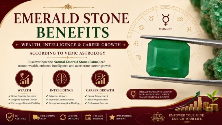 Buy Natural Emerald (Panna) Gemstone Online | Certified Original Panna Stone for Mercury (Budh), Vedic Astrology, Fine Jewellery & Investment