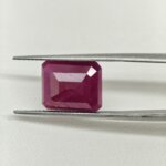 Natural African Ruby 6.65 Carat Emerald Cut Lab Certified Ruby Gemstone | Premium Manik - Image 4