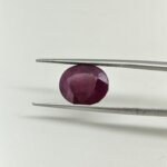 CertifiedAfrican Ruby 6.25 Carat Oval Cut Lab Certified Ruby Gemstone | Premium Manik Stone - Image 3
