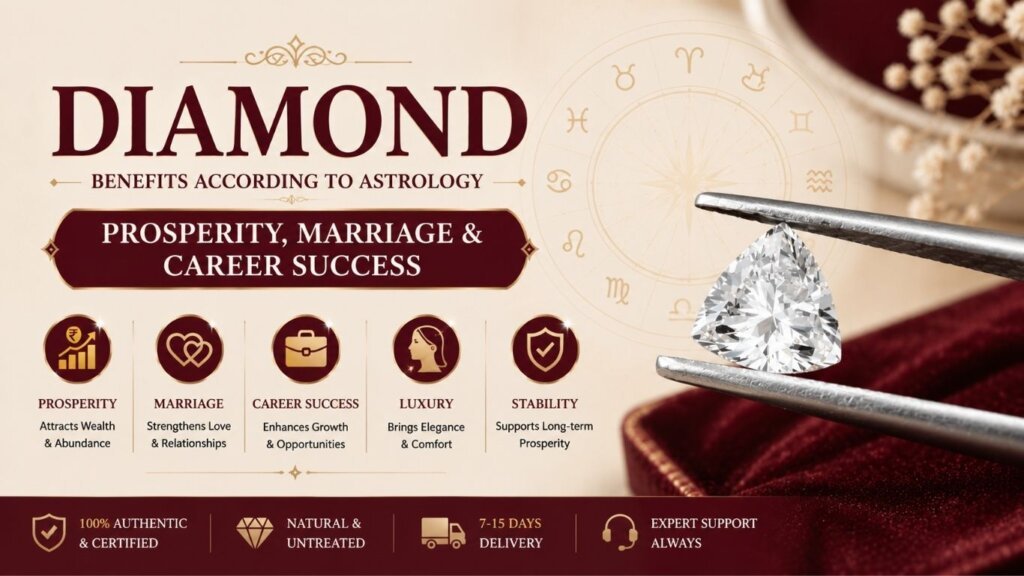Buy Natural Diamond (Heera) Gemstone Online | Certified Original Diamond for Venus (Shukra), Vedic Astrology, Fine Jewellery & Investment