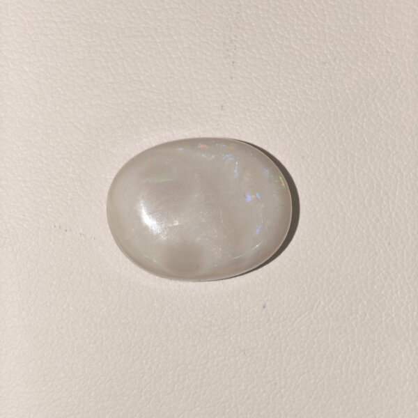 Natural Australian Opal Gemstone white oval stone AOP-001 from Australia