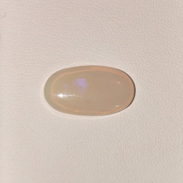 Natural Australian Opal Gemstone white oval stone AOP-007 from Australia