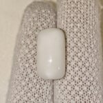 Natural White Coral Gemstone 23.55 Carat Oval Cabochon Loose Stone - Image 2