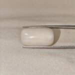 Natural White Coral Gemstone 23.55 Carat Oval Cabochon Loose Stone - Image 3