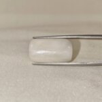 Natural White Coral Gemstone 23.55 Carat Oval Cabochon Loose Stone - Image 5