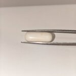 Natural White Coral 7.85 Carat Oval Cabochon Certified Gemstone - Image 3
