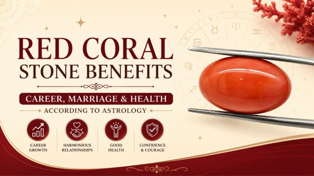 Buy Natural Japanese Red Coral (Munga) Gemstone | Certified Original Coral Stone for Mars (Mangal), Vedic Astrology, Fine Jewellery & Investment