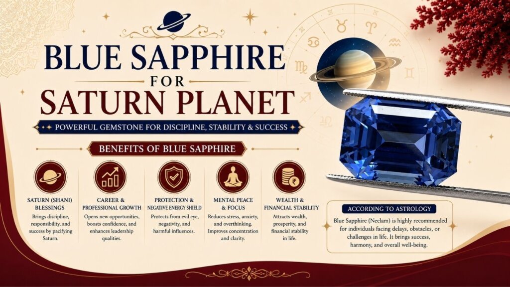 Buy Natural Blue Sapphire (Neelam) Gemstone Online | Certified Original Blue Sapphire for Saturn (Shani), Vedic Astrology, Fine Jewellery & Investment