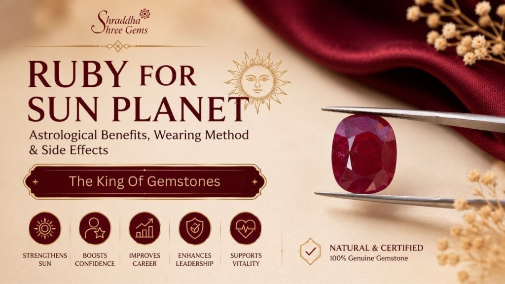 Buy Natural Ruby Gemstone (Manik) | Lab Certified Original Ruby Stone for Sun (Surya), Vedic Astrology, Fine Jewellery & Investment