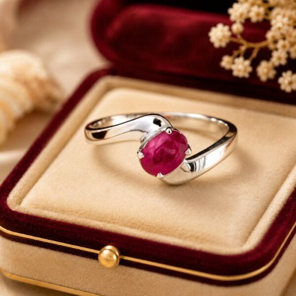 Buy Natural Ruby Ring (Manik) Online | Certified Ruby Gemstone Ring for Sun (Surya), Astrology, Fine Jewellery & Daily Wear