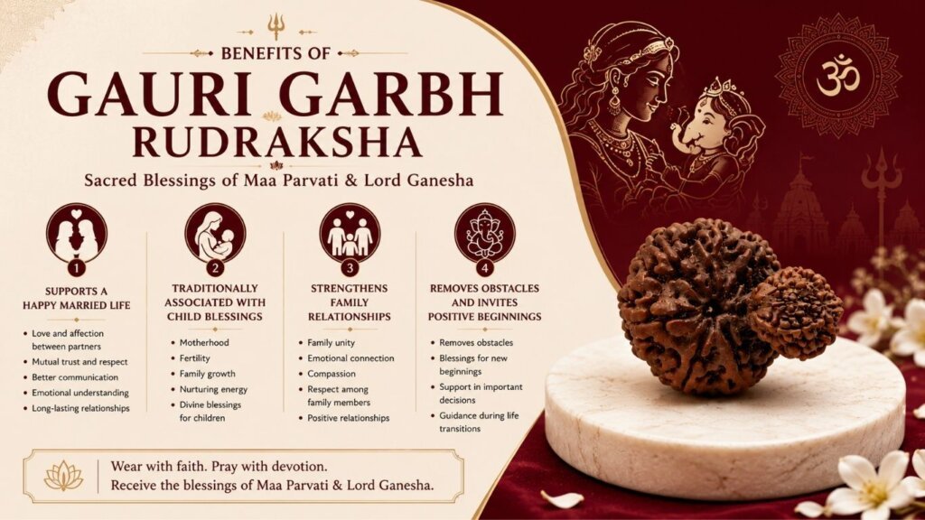 Buy Natural Gauri Garbh Rudraksha Online | Certified Original Nepal Gauri Garbh Rudraksha for Lord Shiva, Goddess Parvati & Spiritual Blessings