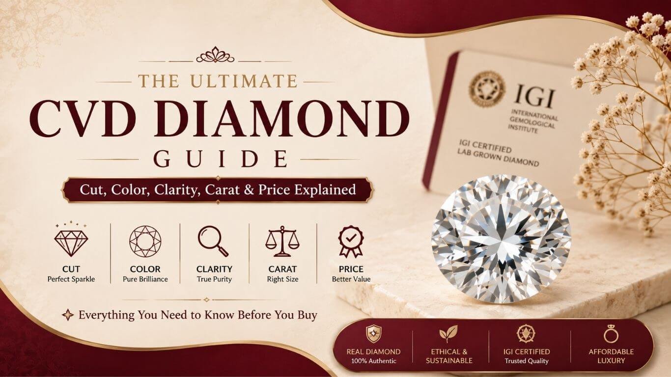 Buy CVD Diamond Online | IGI Certified Lab Grown Diamond with Exceptional Brilliance for Fine Jewellery & Investment