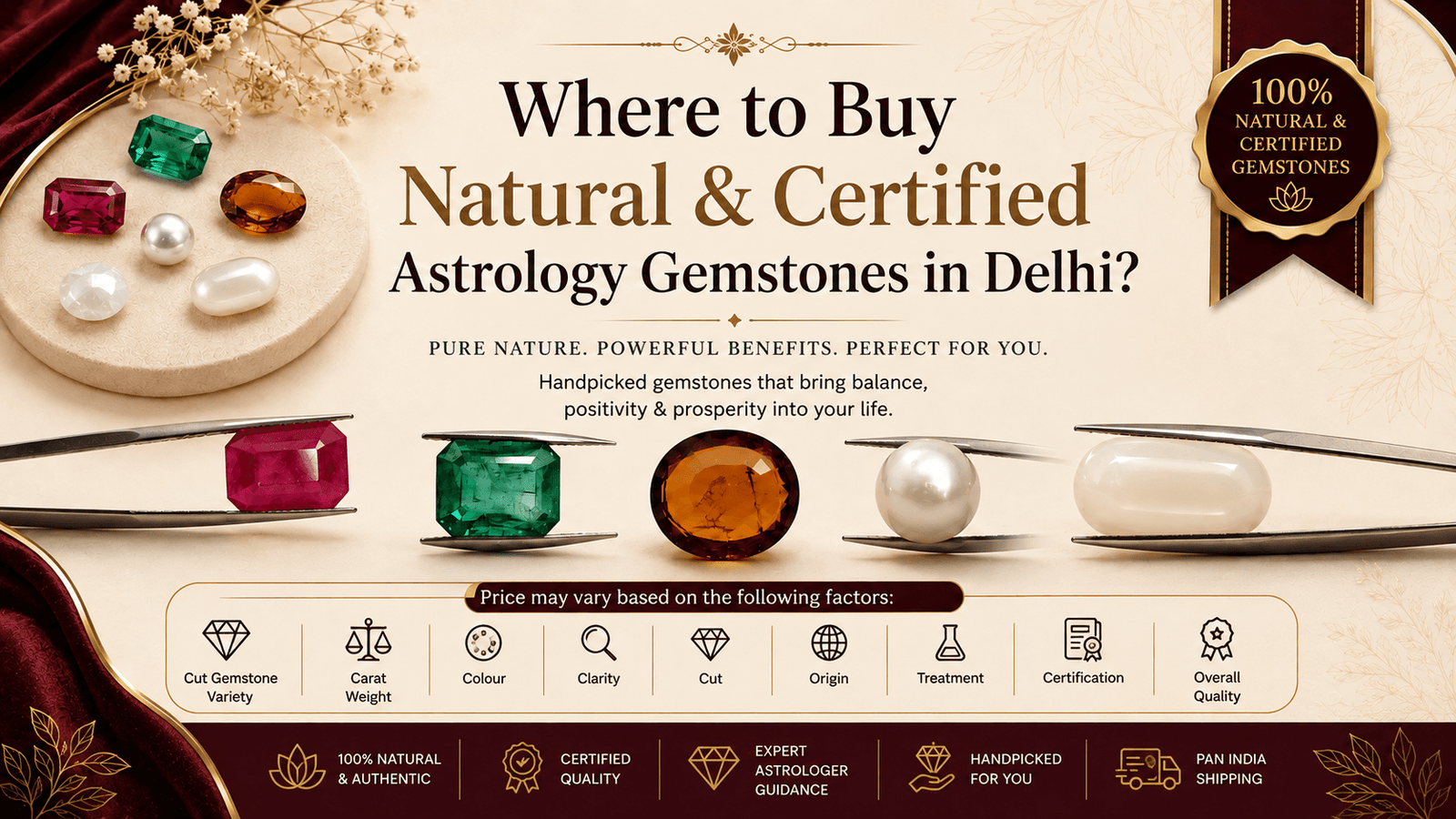 Where to Buy Natural & Certified Astrology Gemstones in Delhi
