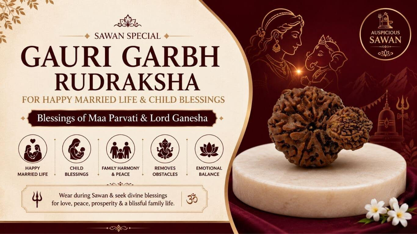 Buy Natural Gauri Garbh Rudraksha Online | Certified Original Nepal Gauri Garbh Rudraksha for Lord Shiva, Goddess Parvati & Spiritual Growth