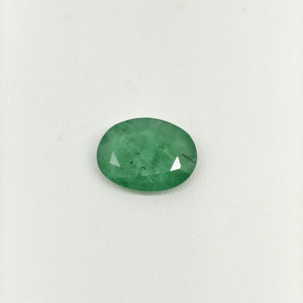 Natural Zambian Emerald Panna 7.40 Carat Oval Cut Lab Certified Gemstone