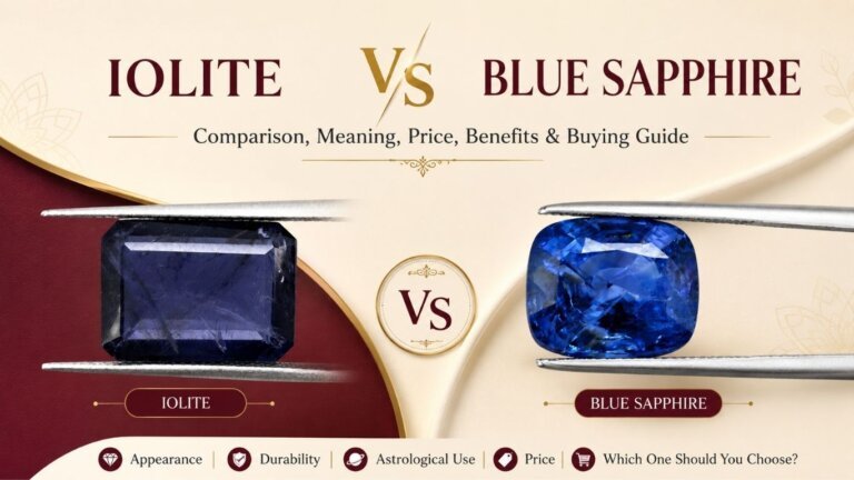 Iolite vs Blue Sapphire – Key Differences in Colour, Properties, Durability, Value & Gemstone Selection