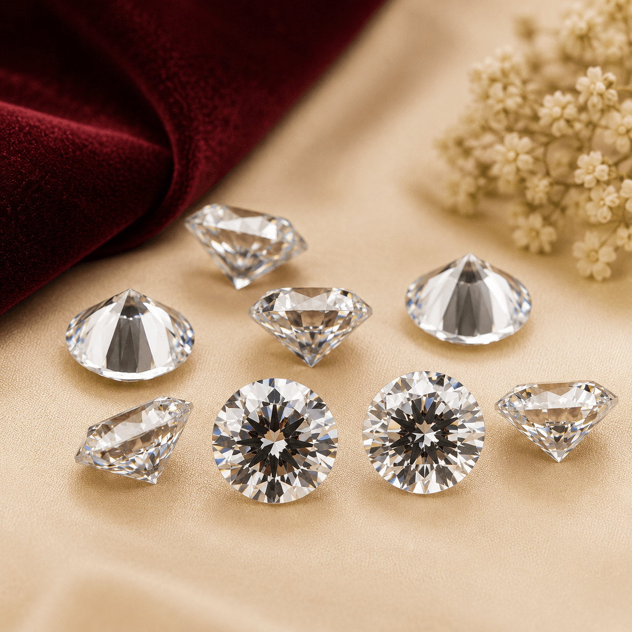 Loose Moissanite Diamonds in Round Brilliant Cut – Shraddha Shree Gems