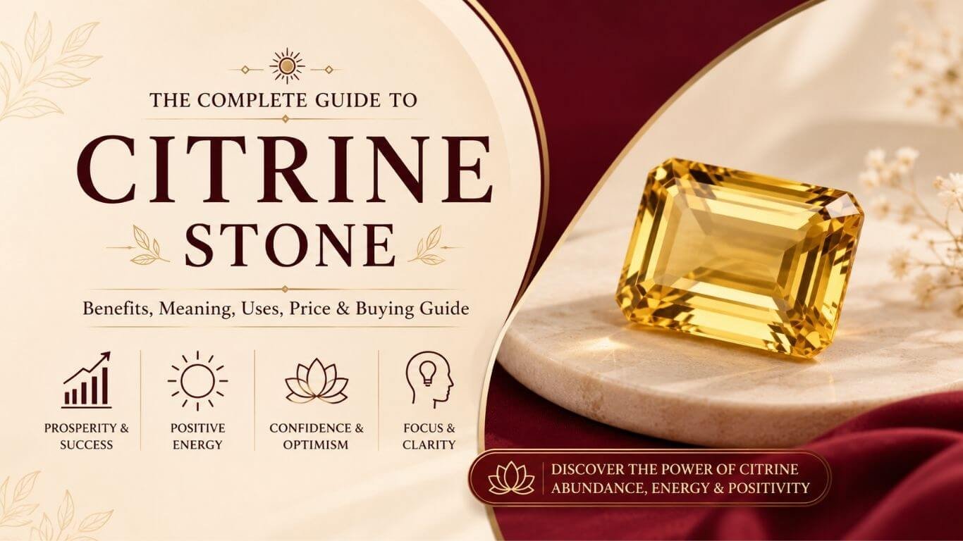 Natural Citrine Gemstone Guide – Meaning, Benefits, Properties, Uses & Buying Tips