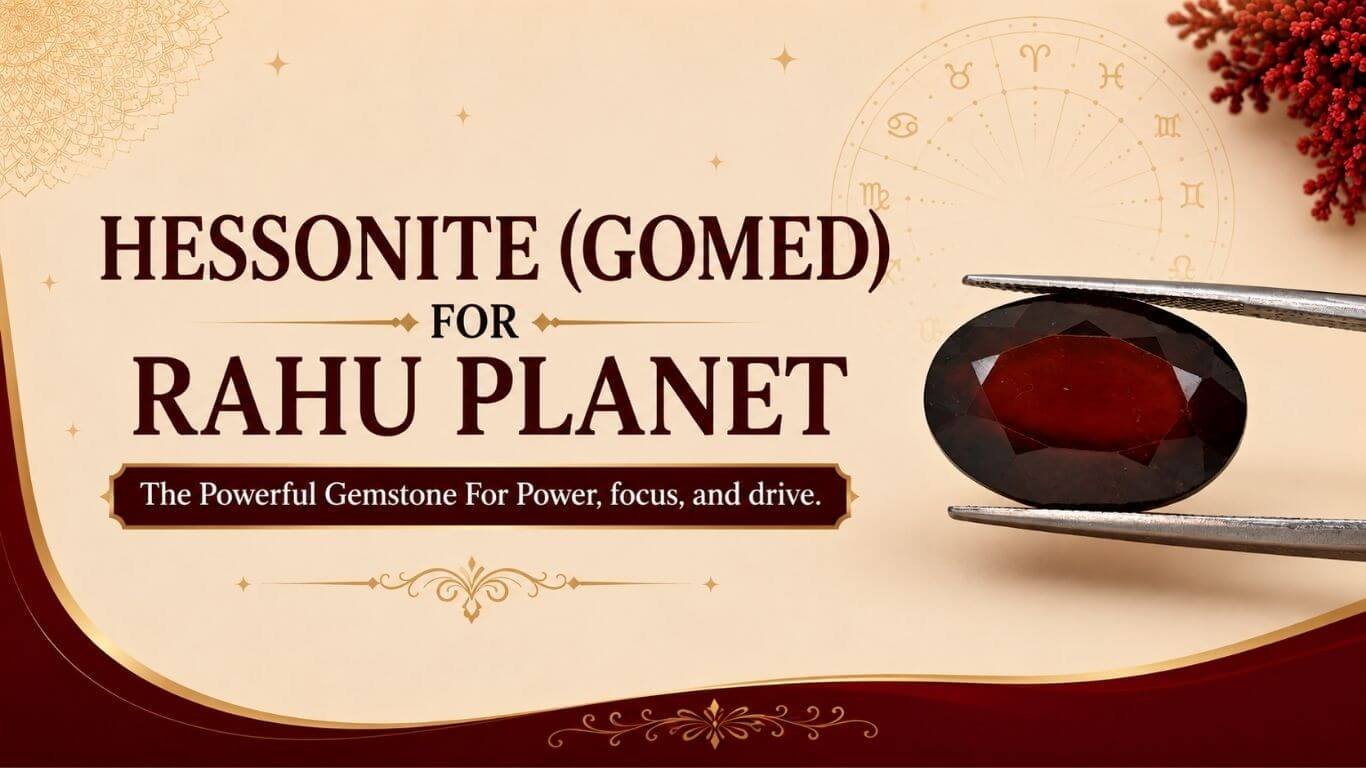 Buy Natural Hessonite Garnet (Gomed) Gemstone Online | Certified Original Gomed Stone for Rahu, Vedic Astrology, Fine Jewellery & Investment