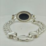 Elegant Black Agate (Sulemani Hakik) Bracelet for Men – Premium Silver Cuban - Image 3